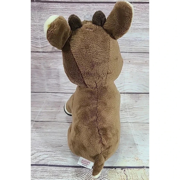 Fetch For Pets Plush Rudolph The Red-Nosed Reindeer Stuffed Dog Toy Squeaks 8" - Picture 4 of 6